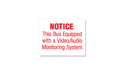 Video Audio Monitoring Notice Decal Video Audio Monitoring Notice Decal