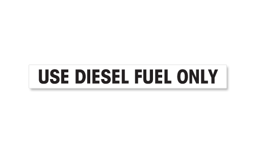 Use Diesel Fuel Only Decal Use Diesel Fuel Only Decal