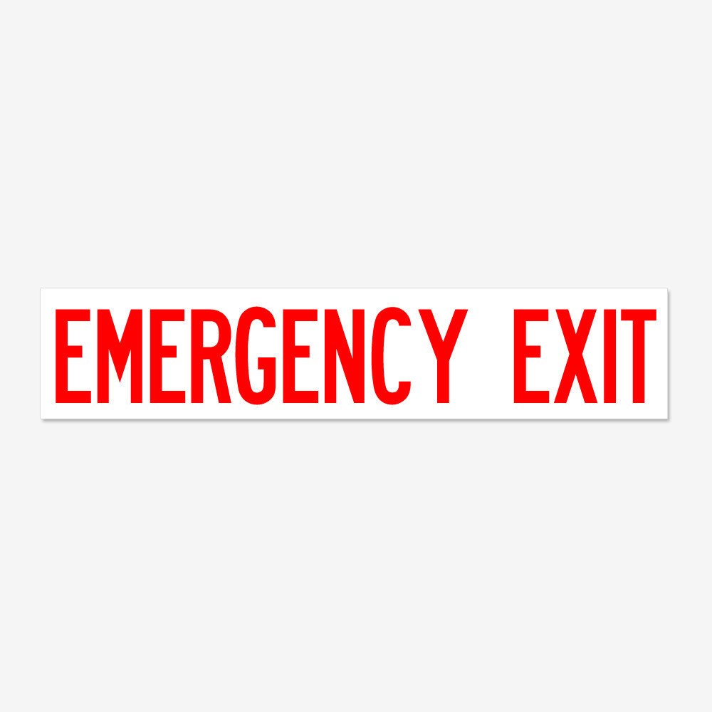 Emergency Exit- Red Letters Emergency Exit- Red Letters