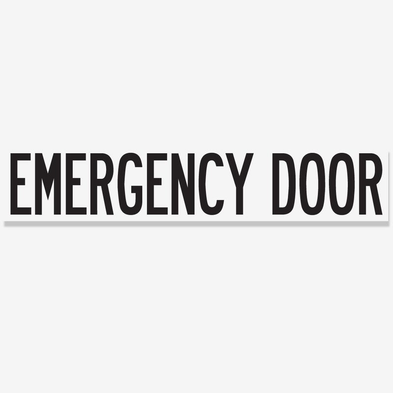 EMERGENCY EXIT DECALS FMVSS 571217