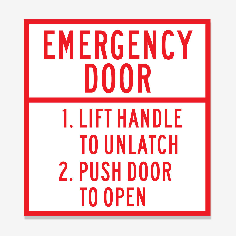 Emergency Door Identification and Instructions Emergency Door Identification and Instructions