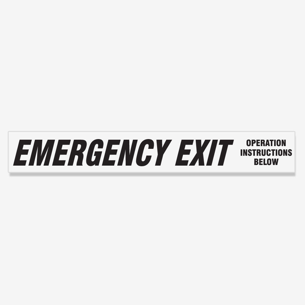 Emergency Exit Instructions Below Emergency Exit Instructions Below