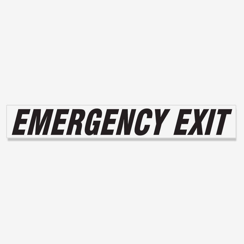 Emergency Exit Italic- Black Emergency Exit Italic- Black