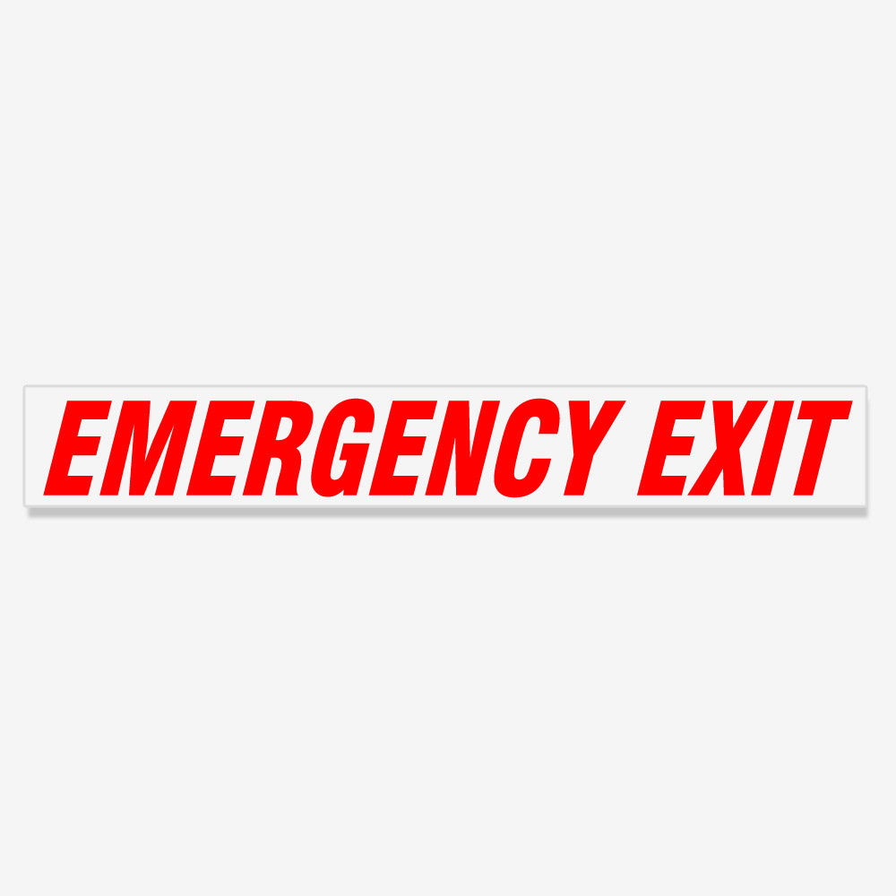 Emergency Exit Italic- Red Emergency Exit Italic- Red