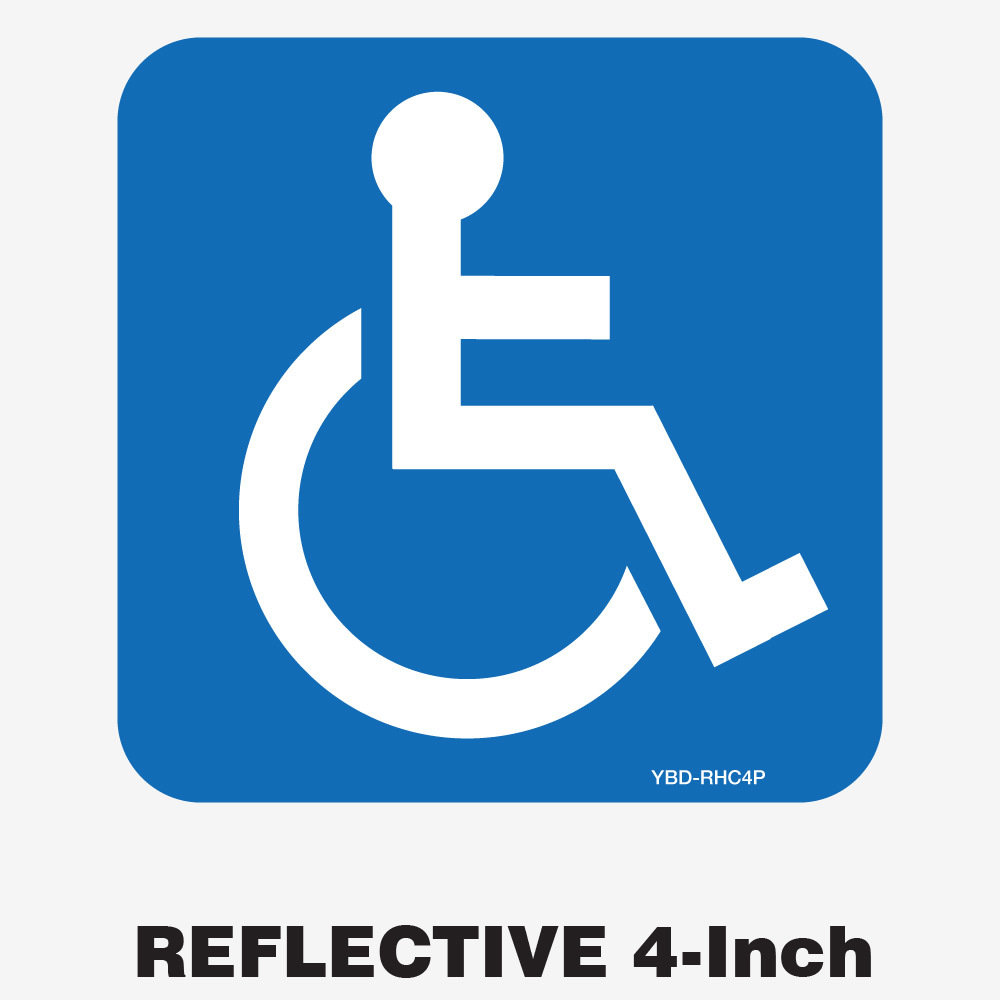 Reflective Handicap Decal 4 Inch Reflective Handicap Decal 4 Inch