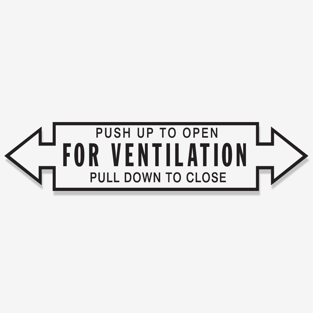 Roof Hatch Ventilation Instructions Decal Roof Hatch Ventilation Instructions Decal