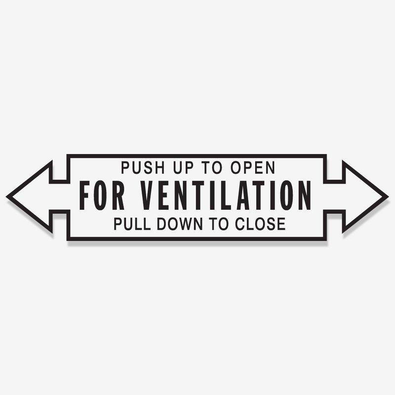 Roof Hatch Ventilation Instructions Decal Roof Hatch Ventilation Instructions Decal
