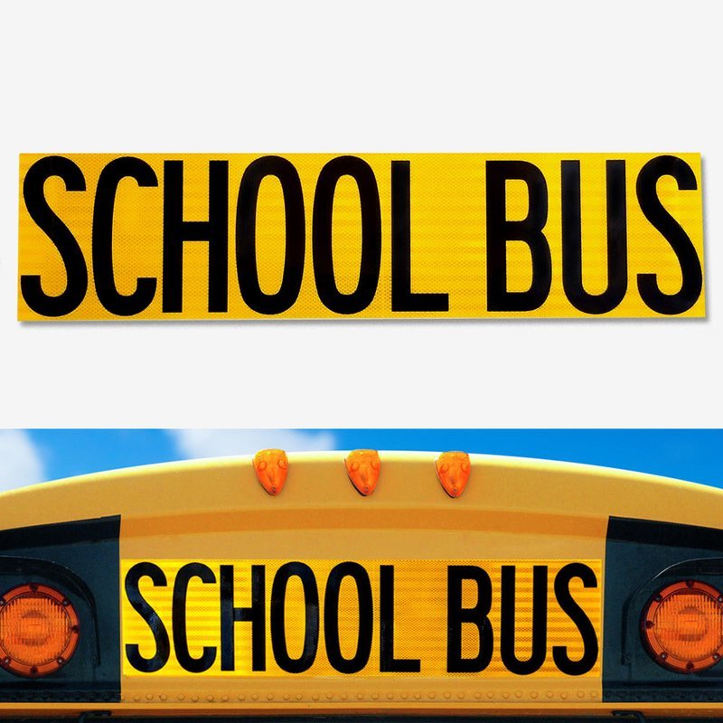 UNIVERSAL REFLECTIVE School Bus Decal 8 UNIVERSAL REFLECTIVE School Bus Decal 8