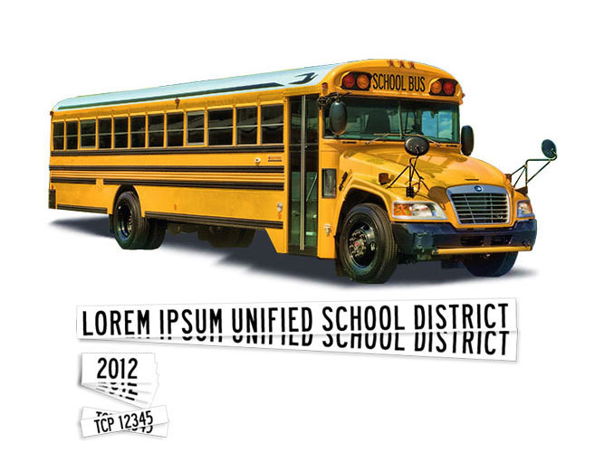 Large Blue Bird School Bus Large Blue Bird School Bus