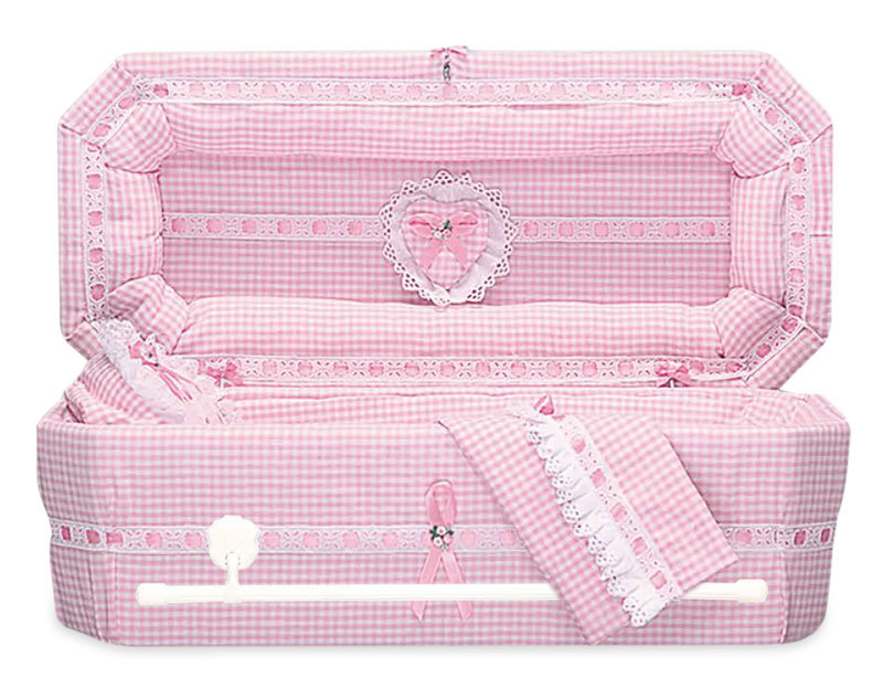 Gingham Cloth Covered Baby Casket (21 -24 Inch Interior) C-21-24-GH 737787000083