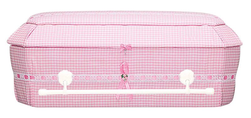 Gingham Cloth Covered Baby Casket (21 -24 Inch Interior) C-21-24-GH