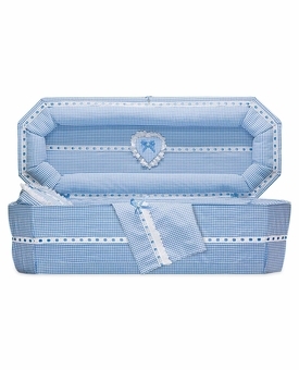Gingham Cloth Covered Baby Casket (21 -24 Inch Interior) C-21-24-GH