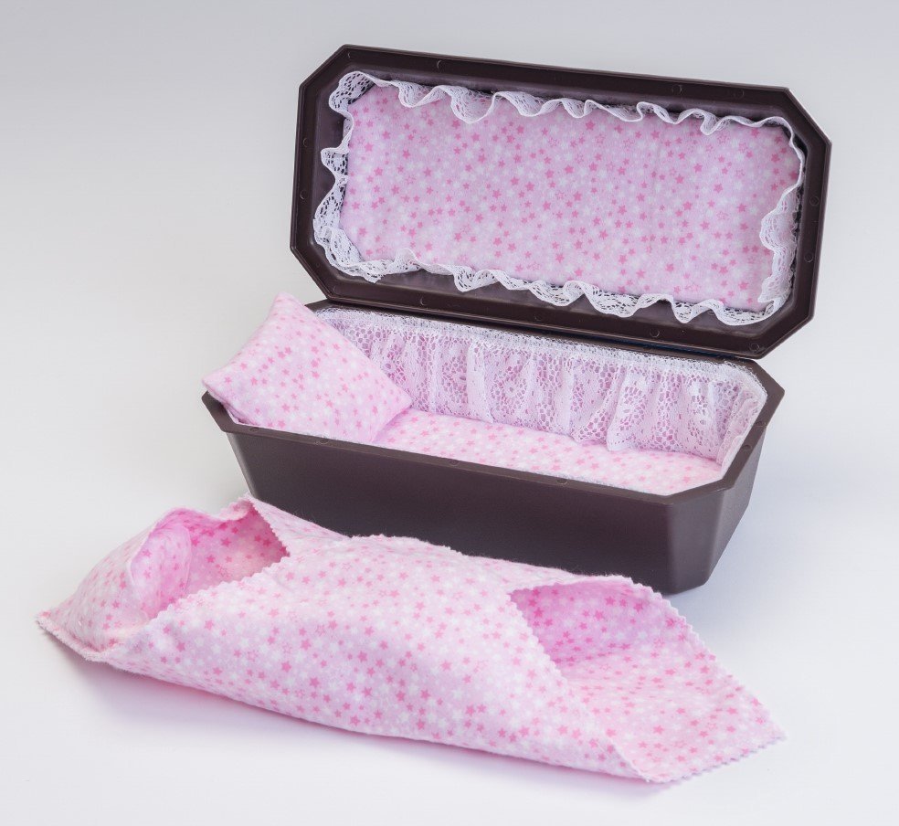 Baby Girl Plastic Casket/Vault Combo with Pink Interior (up to 18 weeks) C-9-2P 636225539492