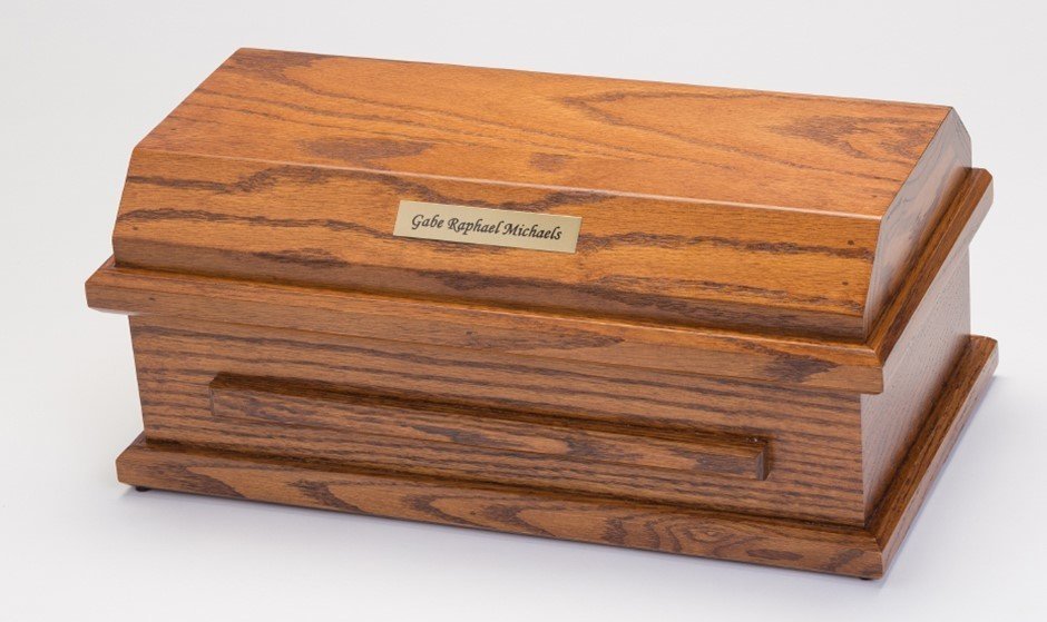 Oak Preemie Baby Casket (for baby up to 32 weeks) C-15-Oak 636225539577