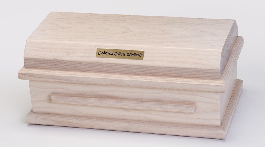 White Ash Preemie Baby Casket (for baby up to 27 weeks) C-15-WA 636225539584