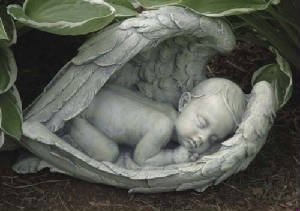 Large Baby In Wings Memorial 636225539942