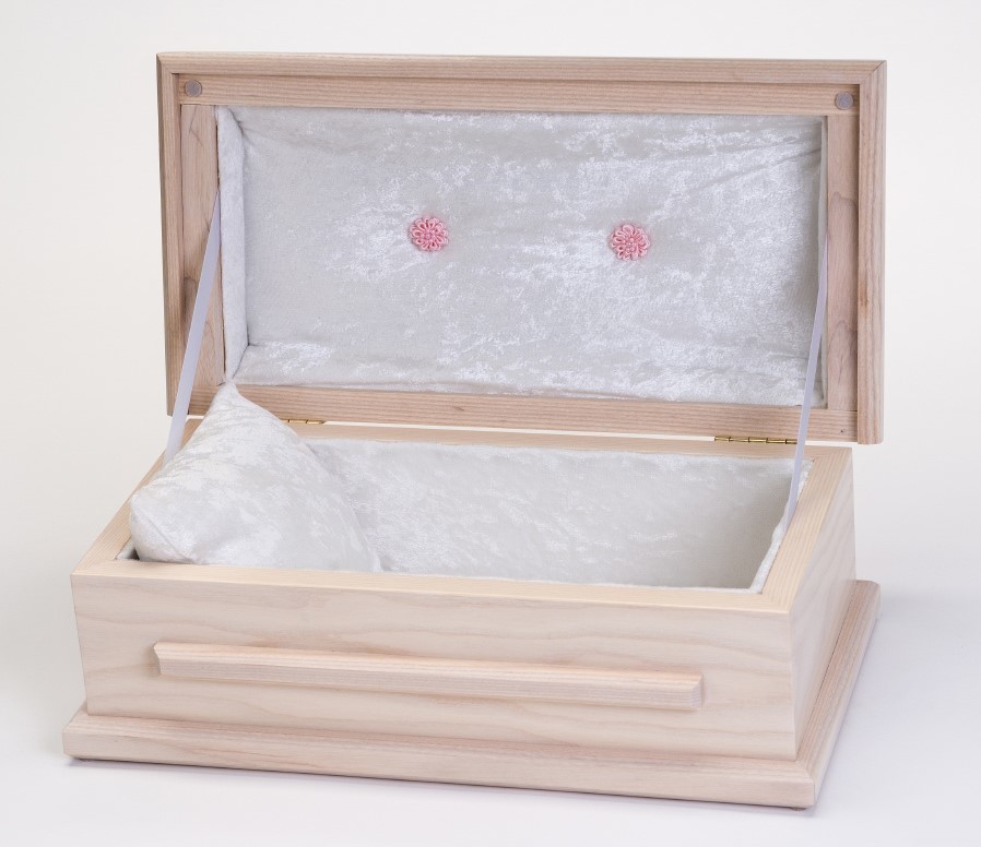 White Ash Preemie Baby Casket (for baby up to 27 weeks) C-15-WA