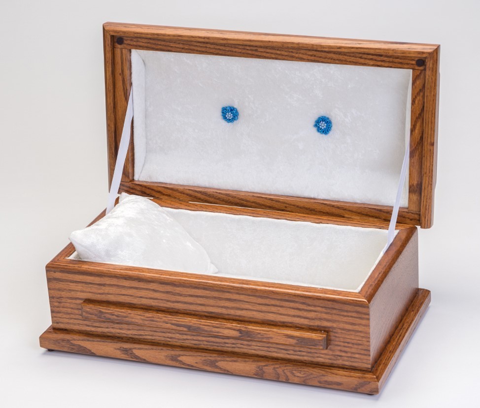 Oak Preemie Baby Casket (for baby up to 32 weeks) C-15-Oak