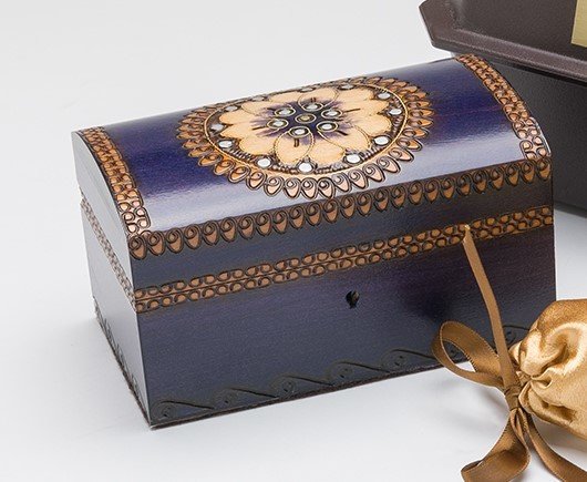Blue casket