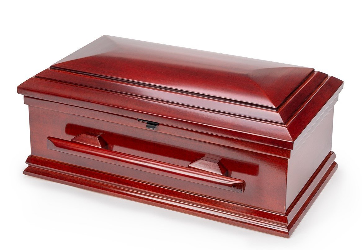 19 Inch Classic Wood Baby Casket with Slide Lock C-19-SO