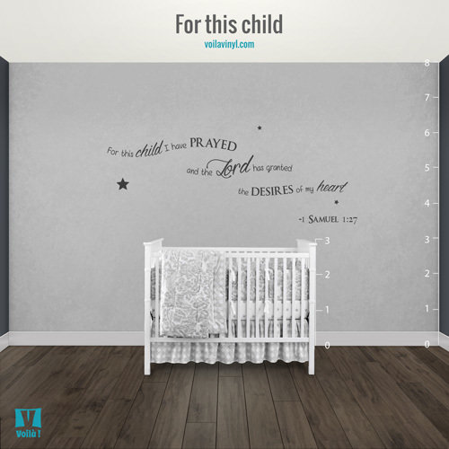 For this child I have prayed
