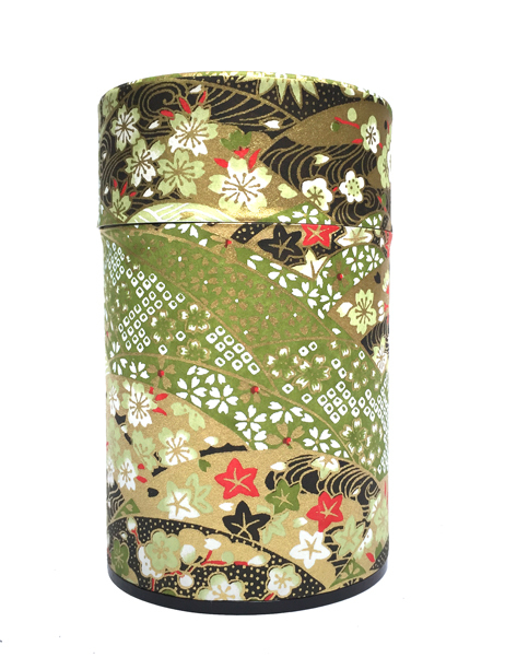 Japanese Fan Tea Canister (Green - 150g) TL-V-OK-004/CGRN