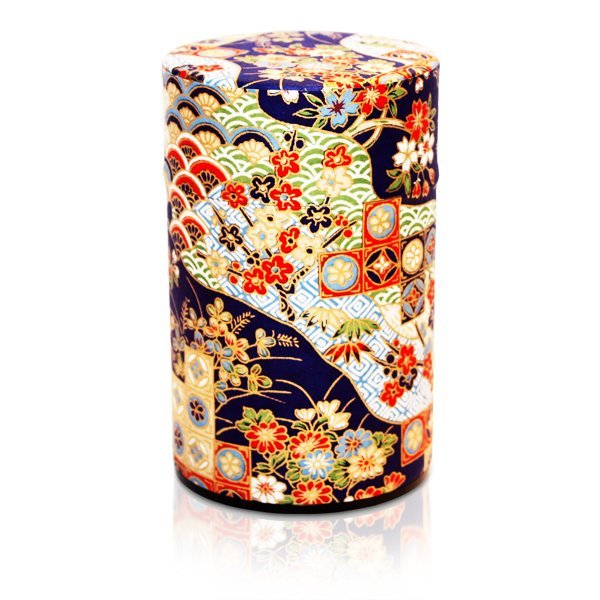 Seikaiha Tea Canister (Navy - 150g) Seikaiha Tea Canister (Navy - 150g)