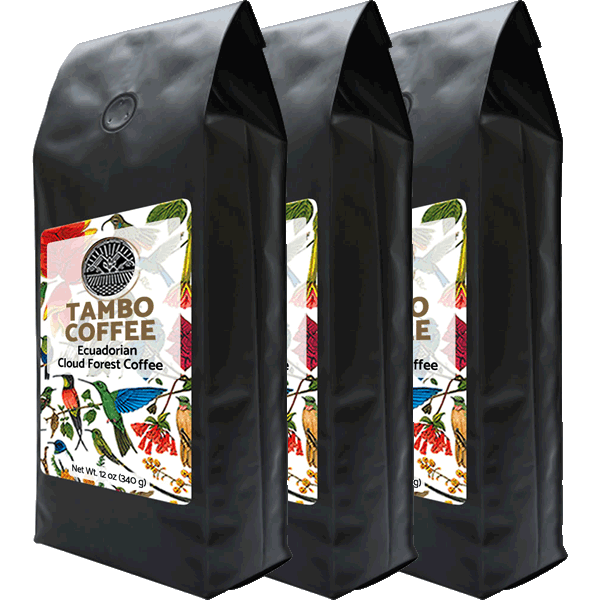 3-month subscription - Coffee from Ecuadorian Cloud Forest - Medium Roast Whole Coffee Beans S3M