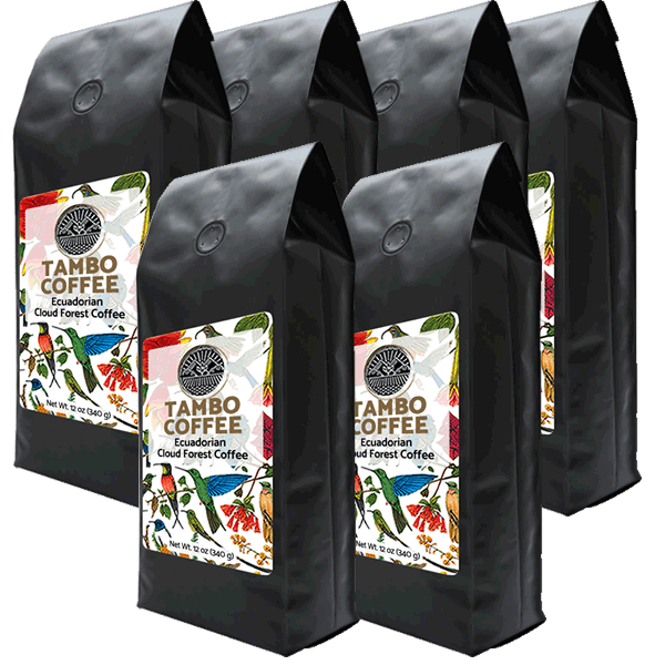 6-month subscription - Coffee from Ecuadorian Cloud Forest - Medium Roast Whole Coffee Beans S6M