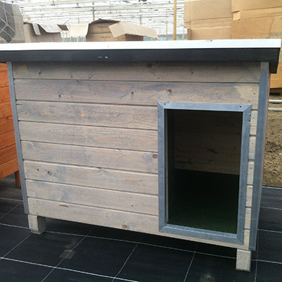 Hondenhok WOOD 2 grijs ISO 00211