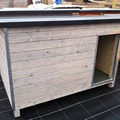 Hondenhok WOOD 4 grijs ISO 00215