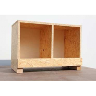houten legnest OSB dubbel 00404