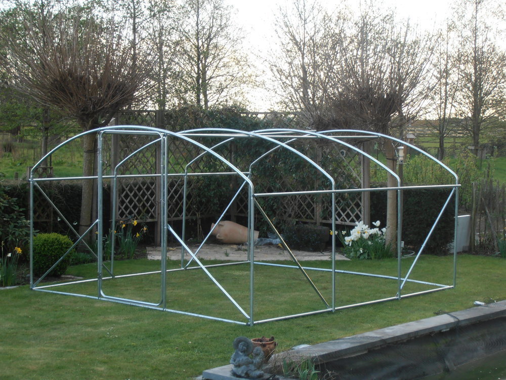 Kader / frame 4 x 3.5 x 2 m met deur buizen 32 mm 00433