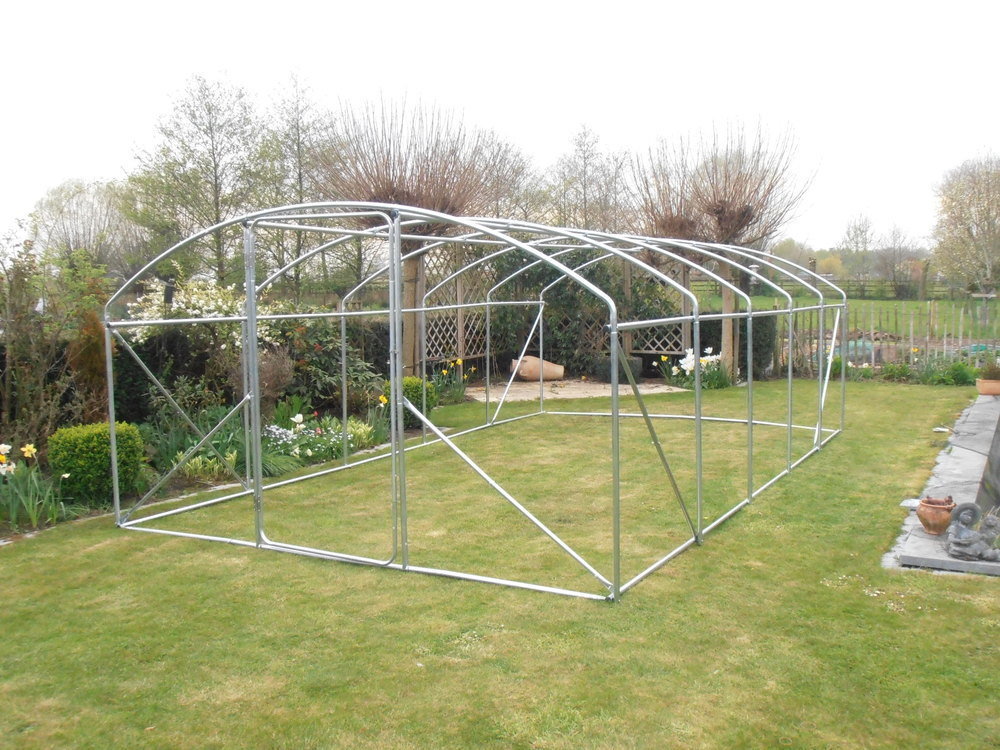 Kader / frame 6 x 3.5 x 2 m met deur buizen 32 mm 00434