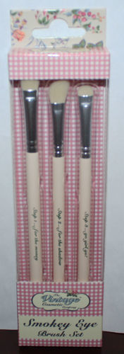 The Vintage Cosmetic Company Smokey Eye Brush Set Shadow/Angled Shadow/Smudger 08752