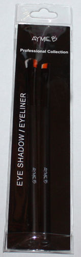 Aymie B' Professional Collection Black/White/Orange Eyeliner/Shadow Brush Set 08745