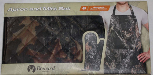 Rewind Authentic Camo Print Apron And Mitt Set 08738