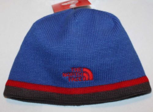 The North Face KEEN YOUTH Boy's Nautical Blue/Red/Brown Beanie Hat (Medium) 08593