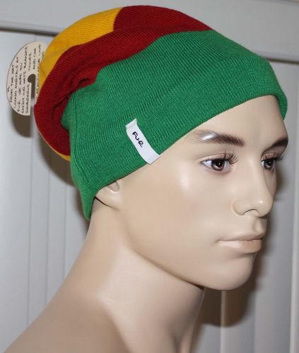Turtle Fur HOLMES Yellow/Red/Green Slouch Fit Beanie Hat (One Size) 08590