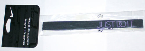Nike Unisex ¾" JUST DO IT Headband Charcoal/Purple (One Size) 08325