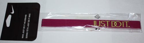 Nike Unisex ¾" JUST DO IT Headband Bright Magenta/Volt (One Size) 08324