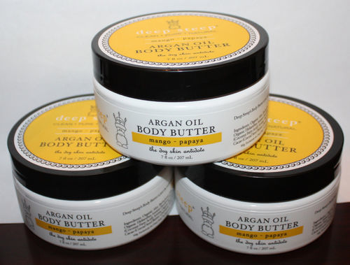 Lot Of 3 Deep Steep Argan Oil Mango * Papaya Body Butter 7 oz Each 07851