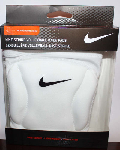 Nike STRIKE Unisex 1 Pair White Volleyball Knee Pads (X-Small/Small) 07778