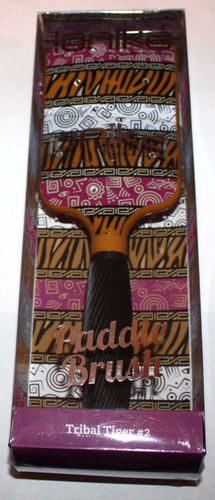 IONIKA TRIBAL TIGER #2 Rhinestone Embellished Large Paddle Hair Brush 14825