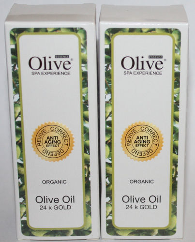 Lot Of 2 Olive Essence ORGANIC 24K Gold Olive Oil 1 oz Each 07530