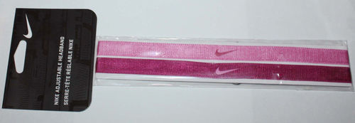 2 Pk Nike Unisex ¾" Red Violet and Bright Magenta Adjustable Headband 07520