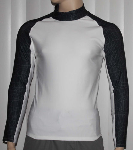 Layer 8 Men's Qwick-Dry Base Layer Mock Neck Long Sleeve Shirt _White -Size Small 06809