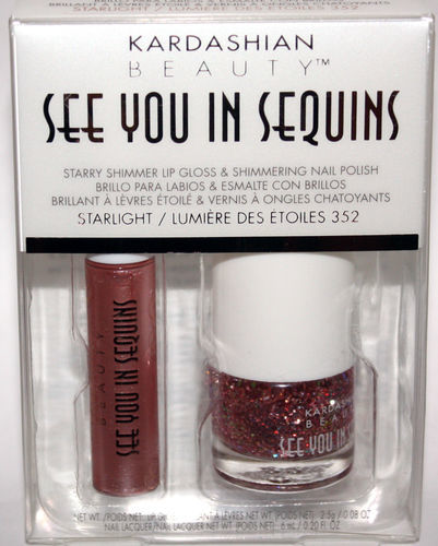 KARDASHIAN SEE YOU IN SEQUINS Lip Gloss STARLIGHT Polish LUMIERE DES ETOILES 06632
