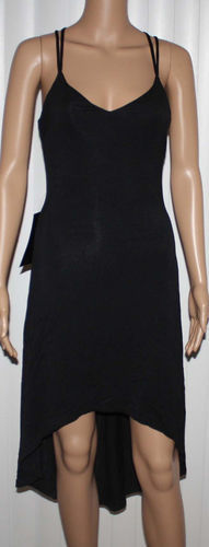 Bebe Women's High Low Crisscross Open Back Dress -Black (Small) 06464