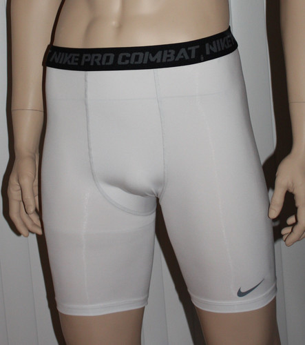 Nike PRO COMBAT Dri-Fit Base Layer Compression Under Shorts -White (XX-Large) 06101